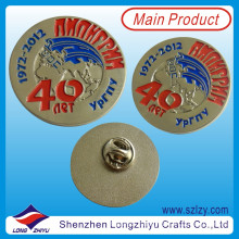 Custom Metal Badge, Round Shape Badge, Gold Plated Badge (lzy-1000077)